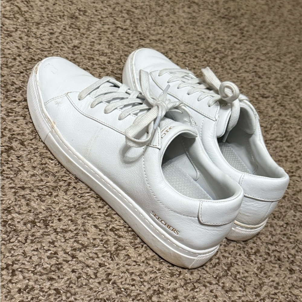 Skechers Classic White Leather Sneakers